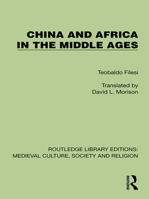 cover image of China and Africa in the Middle Ages